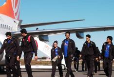 Sele&ccedil;&atilde;o do Ir&atilde; desembarcou no final da manh&atilde; no Aeroporto Hugo Cantergiani - Roni Rigon
