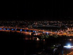 Vista noturna do Morro da Queimada.