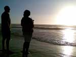 Casal assistiu ao nascer do sol em Capo da Canoa