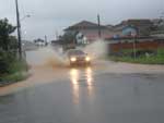Rua Nova Republica no bairro Boehmerwald, em Joinville, na sexta-feira a tarde