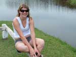 Neiva R.Roma: "Daiane O. da Silva na Lagoa do Viol�o,  em Torres"