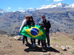 Vale Nevado, Chile - Patrcia Weiss, Bruna Luza, Pedro e Paulo Zimmermann, de Blumenau, em dezembro de 2010.  