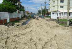 Areia foi colocada em rua para tapar buraco - Cid Martins