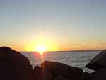 Os molhes da barra do rio grande, durante o passeio de vagonetas ao entardecer. Experi�ncia encantadora!