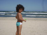 Matheus Oliveira Rosa na praia de Torres