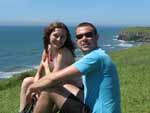 Suzane Mattiazzi Dilli: "F�rias inesquec�veis em Torres e Cap�o da Canoa. Fam�lia feliz! Foto no Morro do Farol"