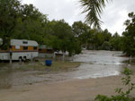Leitora enviou foto da enchente que atingiu o Camping Iate Clube, em So Loureno do Sul