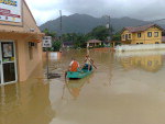 Rio dos Cedros alagada
