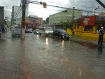 Rua 7 de Setembro, alagada