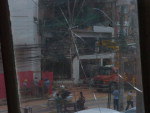 Detalhes que a exploso causou na Rua Curt Hering