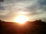 por do sol nos campos de Roque gonzales durante o feriado de pscoa,com perfil de justino Fernandes