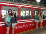 Corcovado, Rio de Janeiro - Carla Fernanda Valter, Monica Heller, Mariana Otto e Gl�ucia Baz�lio, de Blumenau, em mar�o de 2011.