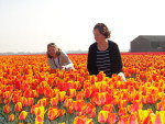Keukenhof, Holanda - Roseli Reistenbach, de Balnerio Cambori, e Ingrid Reistenbach, de Blumenau, em abril de 2011.