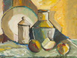 Exposio traz quadros e desenhos dos mais de 30 anos de carreira do artista blumenauense.