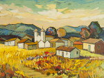 Exposio traz quadros e desenhos dos mais de 30 anos de carreira do artista blumenauense.