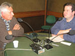 Reprter Nestor Tipa Jnior entrevista ex-presidente da Federarroz, Valter Ptter