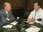 Reprter Nestor Tipa Jnior entrevista ex-secretrio da Agricultura do RS, Jos Hermeto Hoffmann