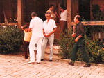 Ilha do Beto Carrero, em Indaial - Chico Anisio, seu filho Bruno Mazeo e Mario Lucio Vaz, Diretor da Globo