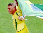 Ronaldo Fenmeno comemora o pentacampeonato do Brasil na Copa do Mundo de 2002