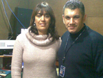 Marcelo Drago com a jornalista Adriana Paranhos