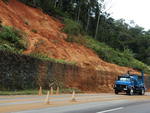 Deslizamento de terra no km 45 da BR-470, em Gaspar