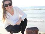 Mnica Talita Biffi: &quot;Ol galera. Eu nesta foto, tomando meu mate na Praia da Lagoinha em Floripa. Lugar lindo acompanhado de um bom amigo&quot;