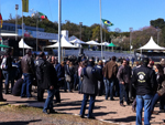 Jornalistas se acumulam atrs de todos os detalhes da abertura, que contou com a presena da presidente Dilma Rousseff e do ministro da Agricultura, Mendes Ribeiro