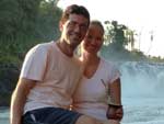 Ana Paula Freiberger Figueiredo: &quot;Eu, Ana Paula e meu esposo Mauricio chimarreando nas Cachoeiras de Itaguau em So Simo-GO&quot;