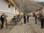 Gravaes em Ollantaytambo, no Peru