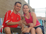 M�rcio Luciano Belo: "Eu e minha patroa Luciane estamos participando da Hora do Mate aqui em Lucas do Rio Verde - MT"