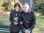 Luiz Alfredo Lunardi: "Minha esposa e eu num passeio no Parque do Caracol"