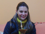 Ta�s Agnoletto Balzan: "Eu tomando mate no ap�,com a Mary e o mascote do Inter!"