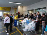 Enchente em Blumenau, movimento nos supermercados