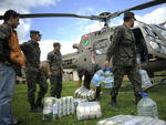 Mantimentos chegam a base da Defesa Civil em Rio do Sul