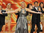 O Emmy 2011 teve como mestre de cerimnia a atriz Jane Lynch, de Glee