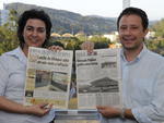 Os arquitetos Daniela Pareja e Christian Krambeck guardam com carinho e orgulho a edio do Santa de 25 de setembro de 2007, que registra a final do concurso nacional que selecionou o projeto do Mercado Pblico de Blumenau. O projeto vencedor para substituir a Feira Livre, na Rua Humberto de Campos, foi o deles