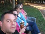 Lucimari Soares: &quot;Meu marido, Juliana Batista e eu tomando chimarro no parque Villa Lobos em So Paulo&quot;