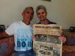 O casal Valcira da Cunha de Borba e Jos Braz de Borba  aguardaram ansiosamente a edio do Santa de 1 de  abril de 1975. Nela est o edital do matrimnio dos dois.  