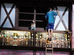 Preparativos para a festa na Vila Germnica