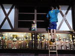 Preparativos para a festa na Vila Germnica