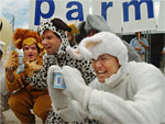 Ativistas protestaram contra a multinacional do leite Parmalat