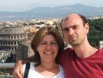 Roma, It�lia - Lourdes P. do Amaral e Ferdinando Crispino, de S�o Paulo, em setembro de 2011