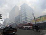A fuma�a tomou conta da Avenida Rio Branco