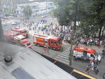 V�rios carros do Corpo de Bombeiros foram usados