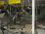 Interior das agncias bancrias ficou destrudo.