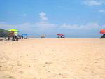 Na praia, depois de uma trilha longa