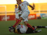 Foto da partida entre Cricima e Brusque, vlida pelo Campeonato Catarinense
