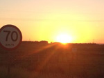 Pr-do-Sol em Osrio, prximo aos cataventos.