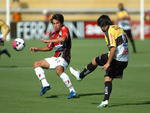Foto de lance da partida entre Cricima e Joinville