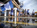 Foto da entrada da Ressacada, no pr-jogo
